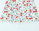 KYLETHOMASW  -  Spring and Summer New Product French Cherry Printing V-neck Lace Splicing Neck Strap Connection