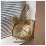 KYLETHOMASW  -  Fashion One-shoulder Women's Bag Canvas Casual High-quality Texture Tote Bag Students Class Commuting Bag Large-Capacity Bag