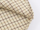 KYLETHOMASW  -  French Vintage Checkered Puffed Sleeve Bow Tie Shirt 2026 Spring Autumn Blouses Women's Clothes Casual Tops