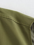 KYLETHOMASW  -  Autumn Women O Neck Front Zipper Loose Casual Vest Vintage Solid Sleeveless Outerwear