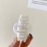 Kylethomasw Trumpet Jelly-colored Oval Hair Clips Women Korean Elegant Style Hairpin Marble Shark Cawl Clip Girls Hair Accessories