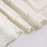 KYLETHOMASW  -  Fashion Solid Simple A-line Women Skirts Summer Elegant Causal Design Lace Spliced Long Skirts