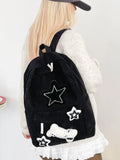 KYLETHOMASW  -  Star Corduroy Mochila  Japanese Contrast Bag Lightweighte Mochilas Mujer Girls Bolsas Fashionable Bags for Woman Backpack