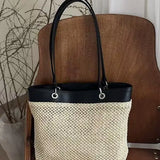 KYLETHOMASW  -  Summer New Fashionable Straw Commuter Tote Bag for Women Retro Single Shoulder Underarm Bags