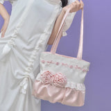 KYLETHOMASW  -  Sweet 3d Flower Shoulder Bag High Capacity Tote Sac Femme Beautiful Bags for Woman Original Bolso Lolita Bolsos De Mujer
