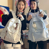 KYLETHOMASW  -  Star Print Mochila Large Capaci Backpack School Student Bag Fashion Backpacks Y2k Mochilas Mujer College Style Bolsas Feminina