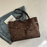 KYLETHOMASW  -  leopard print vintage shoulder bag winter tote bag handbag woman novelty cross body bag Female bag y2k casual