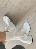 KYLETHOMASW  -  Retro Mary Jane Shoes Bow Knot Thick Heel Chunky Sole Fashionable Korean Style Women's Summer Shoes round Toe Slip-On