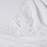 KYLETHOMASW  -  Pure Desire Spicy Girl White Lace Splice Knitted Top Summer Self-built Station New Pleated Slim Fit V-neck T-shirt Women