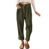 KYLETHOMASW  -  Fashion Solid Corduroy Loose Straight Pants Trousers Women Spring Autumn High Waist Casual Pants Lady Oversize Loose Pants