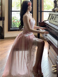 KYLETHOMASW  -  Sweet Princess Party Dress for Women Elegant Spaghetti Strap Princess Birthday Prom Vestidos Summer Slim Waist Female Robe New