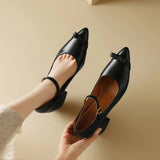 KYLETHOMASW  -  Shoes High Heels Pointed Toe Sandals Ladies Shallow Mouth Latest Spikes Black African Beige Spring Big Block Block Heels Fo