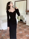 Kylethomasw Women Sexy Bodycon Wedding Runway Party Dress Autumn Elegant Birthday Evening Prom Robe Spring Fashion Female Solid Clothing