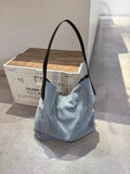 KYLETHOMASW  -  Ins Striped Canvas Tote Bag 2025 Summer New Large Capacity Casual Versatile Single Shoulder Underarm Bags