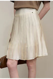 KYLETHOMASW  -  Women High Waist Pleated A Line Mini Skirt Slim Petite Casual College Style Summer Bottoms S 3XL