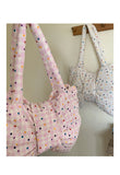 KYLETHOMASW  -  Sweet Polka Dot Bow Bag for Women New Korean Canvas Large Capacity Tote Rossbody Bags