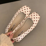 KYLETHOMASW  -  Brand Women Flats Fashion Round Toe Weave Pointed Toe Slip On Single Shoes Flat Heel Boat Shoes Soft Ballet Shoes