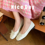 KYLETHOMASW  -  Spring and summer ballet flat shoes women's bow fashionable and comfortable work shoes women's work shoes single shoes flats