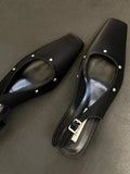 KYLETHOMASW  -  Designer Summer Cover Toe Women Sandals Fashion Party Dress Pumps Ladies Thick Heel Singbacks Mules Shoes