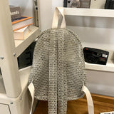 KYLETHOMASW  -  Small Mesh Backpack Bags Women Solid Color Back Packs Females Travel Simple Beach Student School Backpacks