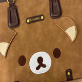 KYLETHOMASW  -  Japanese Sweet Cute Bear Tote Bag Women Brown Leather Large Capacity Shoulder Bag Ladies Cartoon Versatile Preppy Style Handbag