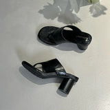 KYLETHOMASW  -  Red Footwear Fashion Round Heels Ladies Slippers Female Flip flops Elegant Women Heeled Slippers Sandals Slides Shoes Pumps