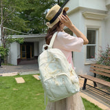 KYLETHOMASW  -  Women's Large Capacity Drawstring Backpack Female Fresh Aesthetic Daily School Book Bag New Fashion Trend Back Pack
