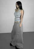 KYLETHOMASW  -  Y2K Rivet Sweatpants Women Streetwear Fleece Black Baggy  Hip Hop Wide Leg Pants Fashion Casual Trousers