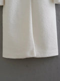 KYLETHOMASW  -  Coat Women Fashion Women's White Single-Breasted Trench AW British Woolen Long Coat