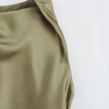 KYLETHOMASW  -  Summer New Women Sleeveless Dress Fashion Temperament Sexy Silk Satin Texture Solid Color Midi Long Dress Women Elegant