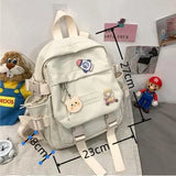 KYLETHOMASW  -  Students Backpack for girl Cute Schoolbag Lady Fashion Shoulder Bag Korean Trend Middle High School