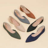 KYLETHOMASW  -  New Women D'orsay Flats Shoes Stretch Soft Ballerinas Loafers Femmes Pointed Toe Slip On Moccasines Fly Weaving Princess Ballets