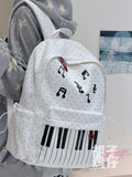 KYLETHOMASW  -  Wave Point Piano Print Mochilas Mujer Large Capaci Mochila Hot Sale Popular Bag 2026 New Trendy Bolsas Backpack Bags for Woman