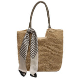 Kylethomasw Large Capacity Straw bag for women summer Fashion hand knitting Boho beach handbag travel shopping Shoulder bags