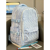 KYLETHOMASW  -  Polka Dot Print School Backpack Teenage Girls Mochila Student Mochilas Large Capaci Bag Lace Stripe Bolsas Feminina Backpacks
