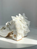 KYLETHOMASW  -  Lovely Girls Lolita Butterfly Knot High Heels Platform Shoes ,Young Women Students Cute sakura Wedding Dress Mary Janes