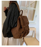 KYLETHOMASW  -  New Women Vintage Casual Backpack Y2k Aesthetic All Match Streetwear Schoolbags Japanese Luxury Design Simple Ins Backpacks