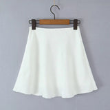 KYLETHOMASW  -  French Style Pink White Jacquard Satin Skirt For Women High Waist Elegant A-line Mini Sweet Skirts