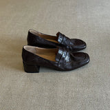 KYLETHOMASW  -  New style women's loafers, slip-on casual small leather shoes, high heels French single shoes