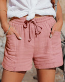 KYLETHOMASW  -  Women's High Waist Wide Leg Shorts Casual Tied Waist Loose Fit mid Age Group Other Fabric Winter Collection