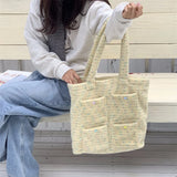 KYLETHOMASW  -  Streetwear Fluffy Y2k Aesthetic Women's Handbags Sweet Kawaii Pocket Shoulder Bags Fashion All Match Shopping Underarm Bag