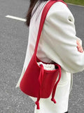 KYLETHOMASW  -  Niche Literature Simple Drawstring Shoulder Bags 2025 New Fashion Korean Leisure Bag Women Portable Commuter Handbag