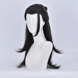 KYLETHOMASW  -  Black Straight Short Wig for Geto Suguru Cosplay From Anime Jujutsu Kaisen Synthetic Heat-Resistant Hair