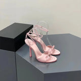 KYLETHOMASW  -  New Sexy Women Sandals Fashion Thin High Heels Open Toe Zipper Dancing Shoes Summer Ballroom Dance Shoes Women