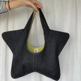 KYLETHOMASW  -  Korean Star Denim Travel Top-Handle Bags Grunge Women All Match Shoulder Handbags Y2K Aesthetic Casual Shopping Purses Trendy