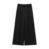 KYLETHOMASW  -  European and American style new temperament versatile casual pants women's fashionable simple drape wide-leg suit pants