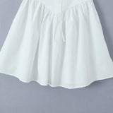 KYLETHOMASW  -  Sexy Bow Square Collar Corset style Mini Sling Dress Women Deep Backless Party Skater Low Waist Ruched A-line Sling Robe
