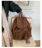 KYLETHOMASW  -  New Women Vintage Casual Backpack Y2k Aesthetic All Match Streetwear Schoolbags Japanese Luxury Design Simple Ins Backpacks