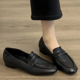 KYLETHOMASW  -  British Style Spring Summer Casual Women's Lightweight Flat Shoes 2025 Fashion Office  Ladies Retro Leather Loafers Women Flats