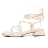 KYLETHOMASW  -  Strap Low Heel Sandals for Womens Summer New Roman Strap Toe Fashion Flat Shoes for Women's Designer Sandals Ladies Shoes